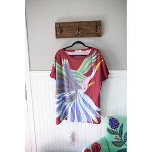 Free People We The Free Bird Crane Tunic Top Small